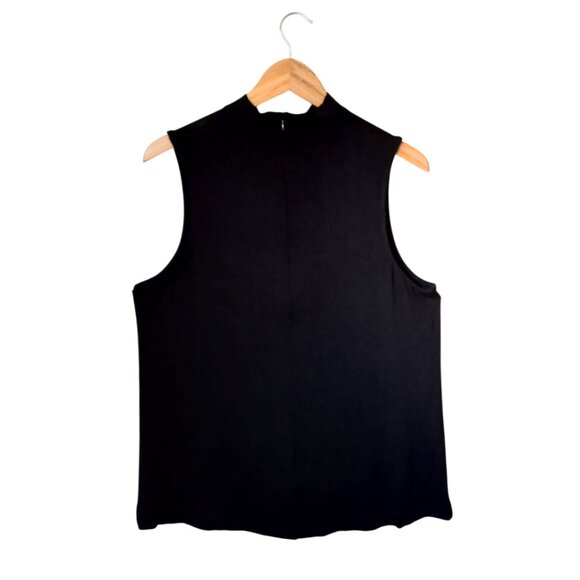 Vince Black Mock Neck Sleeveless Top - Size L - Picture 2 of 10